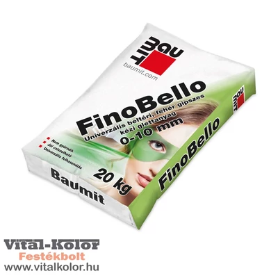Baumit finobello beltéri fehér glettanyag 0-10 mm-ig 20kg-os zsákos kiszerelésben 