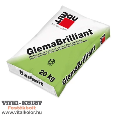 Baumit glemabrilliant kültéri glettanyag 0-3 mm-ig 20kg-os zsákos kiszerelésben 