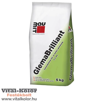 Baumit glemabrilliant kültéri glettanyag 0-3 mm-ig 5kg-os zsákos kiszerelésben 