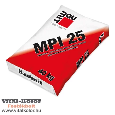 Baumit MPI 25 beltéri cementes gépi alapvakolat 40kg-os kiszerelésben