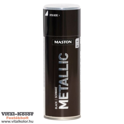 Maston Metál hatású festék spray fekete 400ml