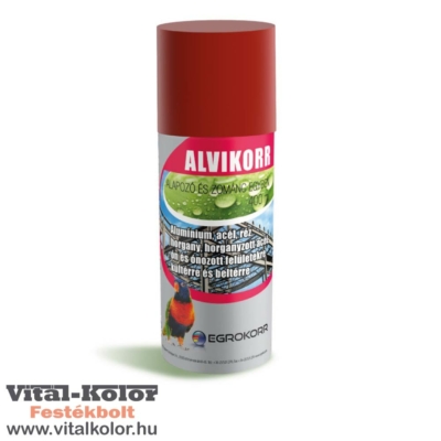 Alvikorr alapozó és zománcfesték egyben  spray piros ral 3000-es színben 400 ml-es kiszerelésben