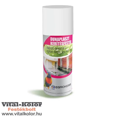 dunaplaszt kerítésfesték spray fehér színben 400ml