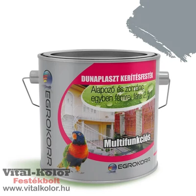 dunaplaszt keritésfesték szürke ral 7001 színben 2,5 literes kiszerelésben