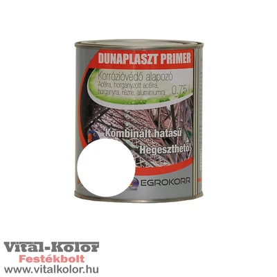 dunaplaszt primer korrózióvédó alapozó fehér színben 0,75 literes kiszerelésben