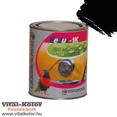 neolux 1k alkid autózománc fekete színben 0,75 literes kiszerelésben