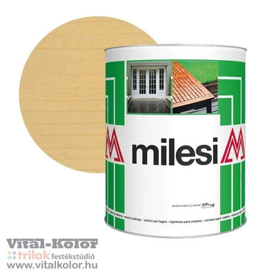 Milesi vízbázisú viaszos vékonylazúr RAL 1001 színben 1L