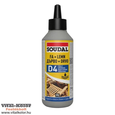 Soudal vízálló D4 faragasztó 250g