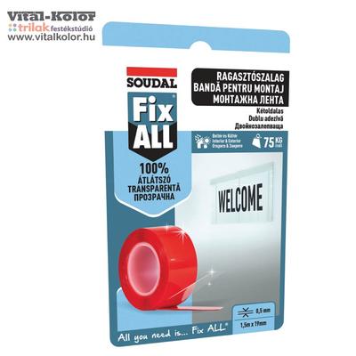 Soudal Fix All kétoldalú ragasztószalag átlátszó 1,5m