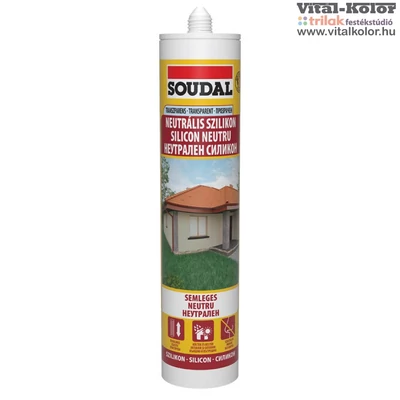Soudal neutrális szilikon átlátszó 280ml