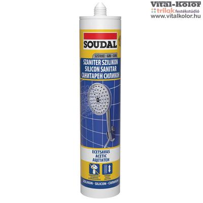 Soudal szaniter szilikon ecetsavas szürke 280ml