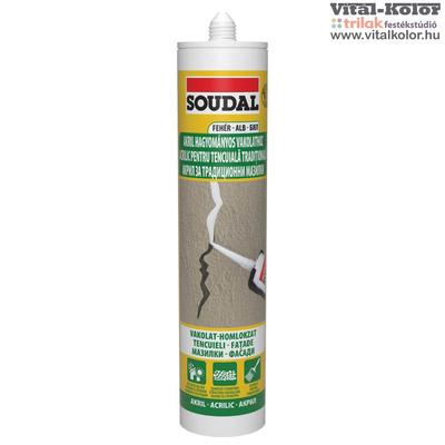 Soudal vakolatjavító akril tömítő fehér 280ml