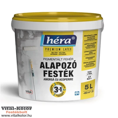 Héra prémium latex 3in1 alapozó fehér 5l