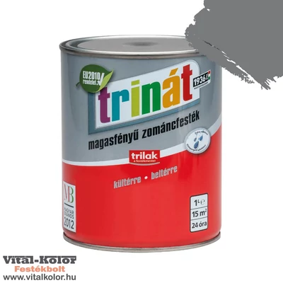 Trinát magasfényű zománcfesték szürke 200 1l