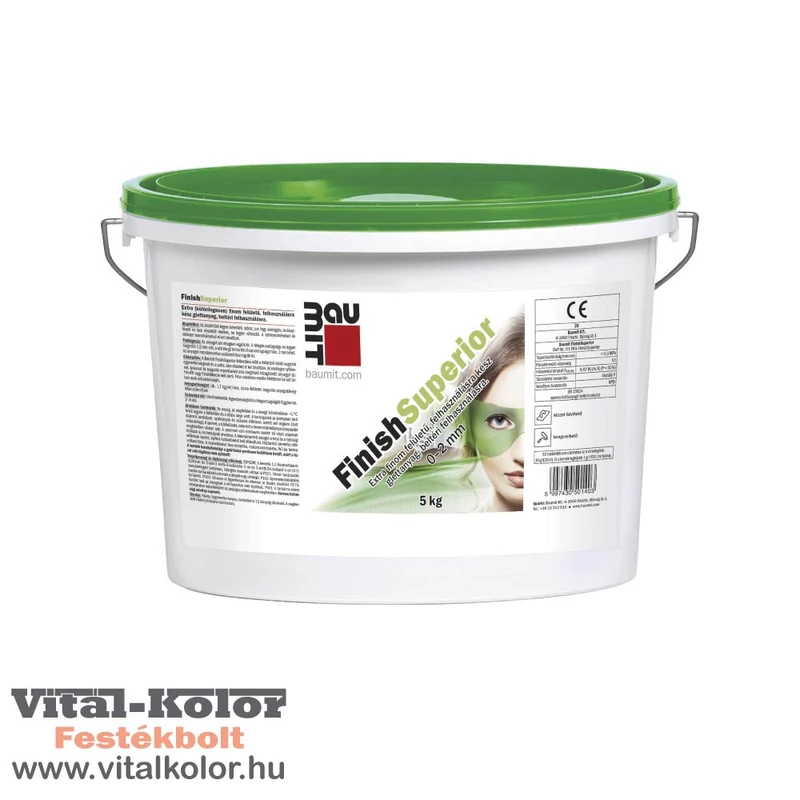 Baumit finishsuperiror beltéri kész glettanyag 25 kg-os vödrös kiszerelésben