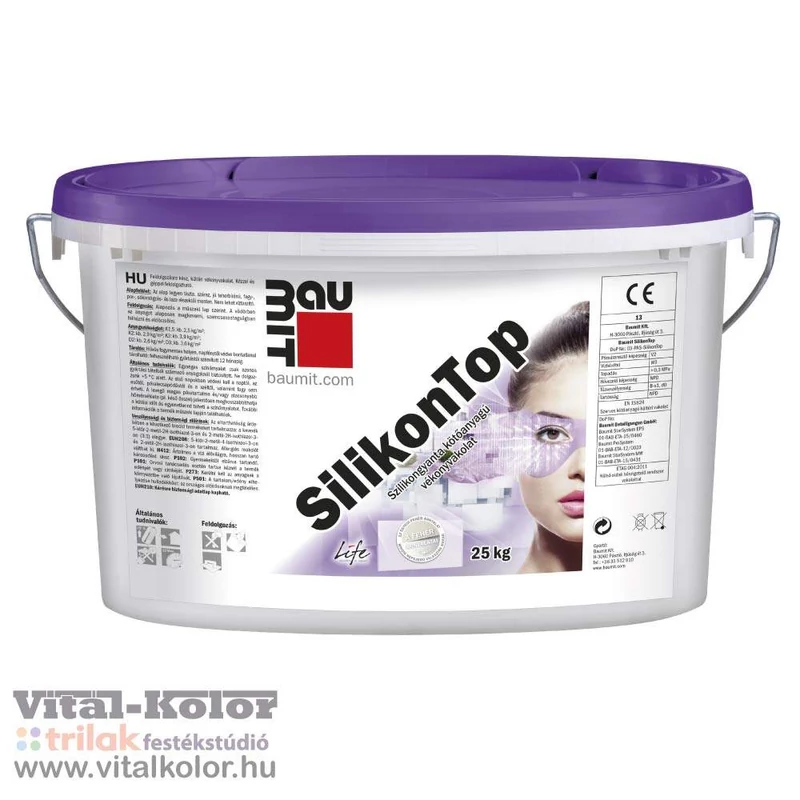 baumit silikontop homlokzati vékonyvakolat fehér színcsoport 25kg