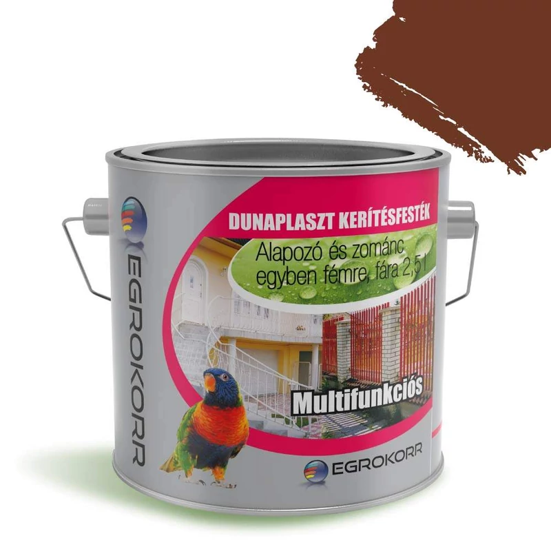 dunaplaszt keritésfesték barna 510 színben 2,5 literes kiszerelésben