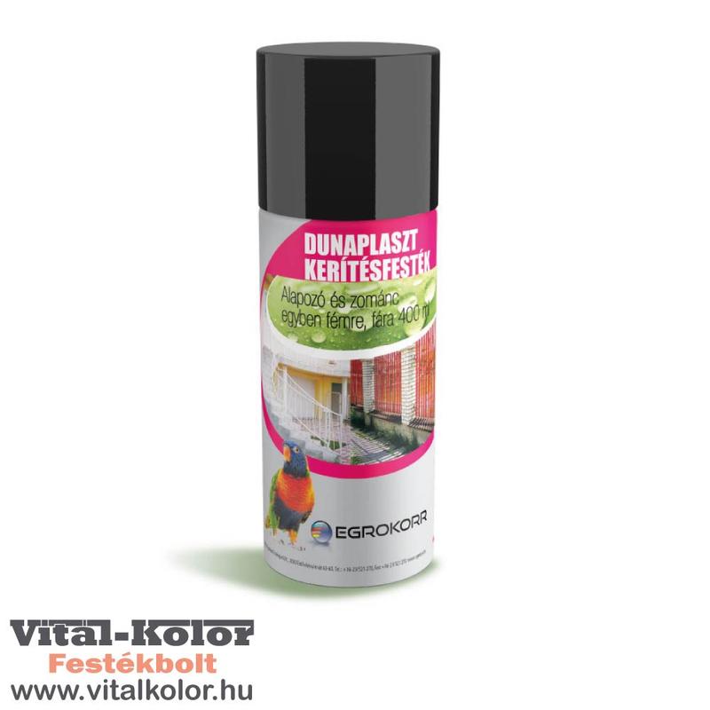 dunaplaszt keritésfesték spray fekete színben 400ml