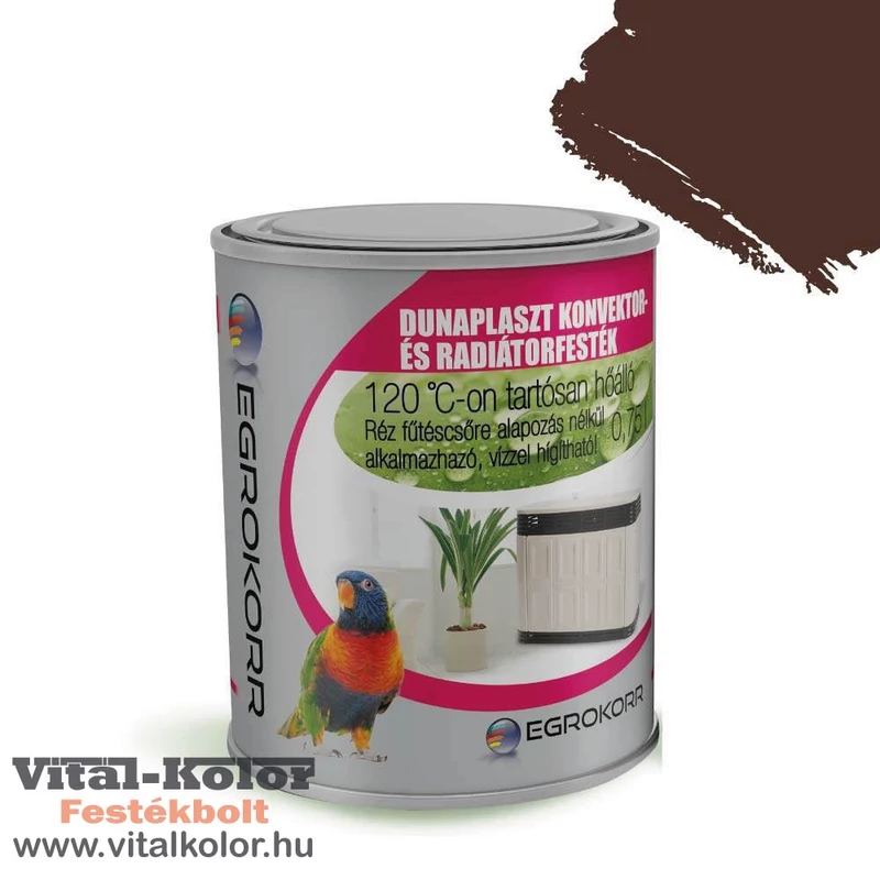 Dunaplaszt radiátorfesték barna RAL 8016 0,25l