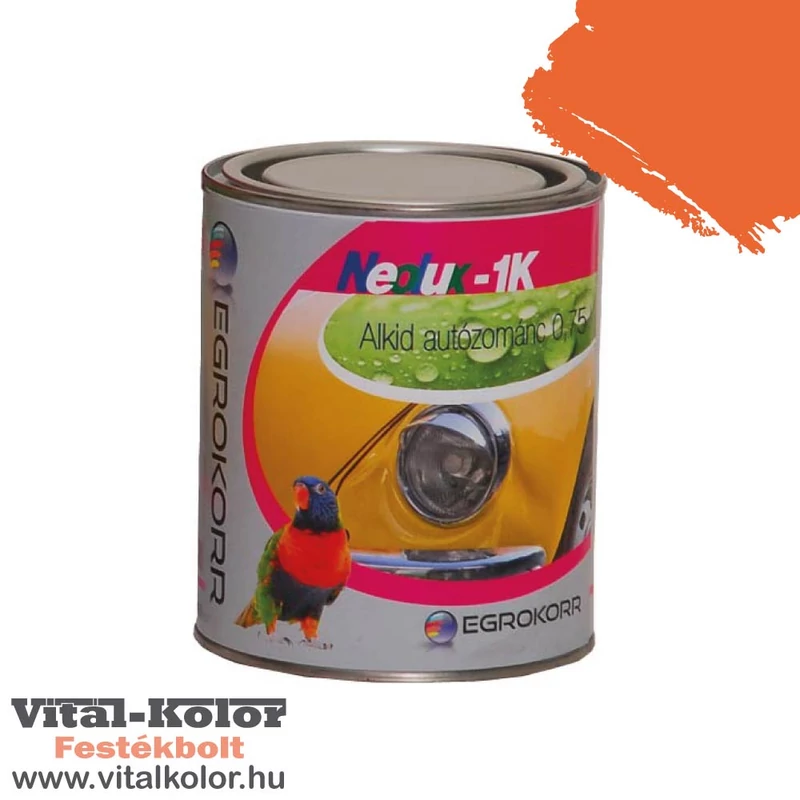 neolux 1k alkid autózománc narancs 491 színben 0,75 literes kiszerelésben