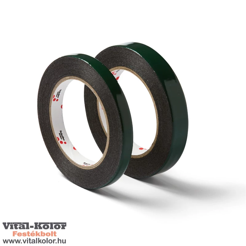 Schuller kétoldalú szerelőszalag fekete 19mm x 5m