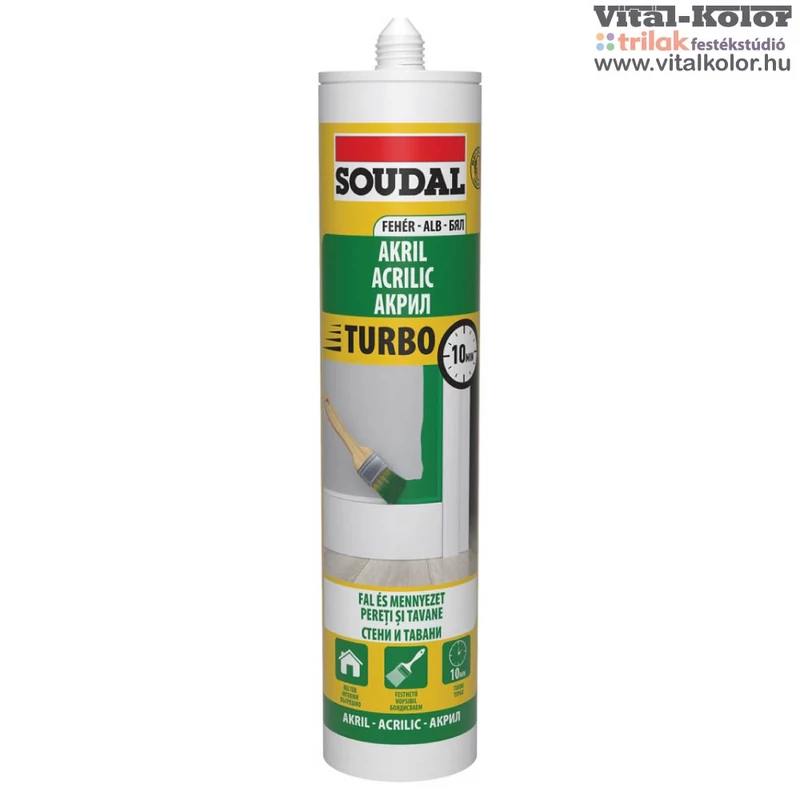 Soudal akril turbo festhető fehér tömítő 280ml