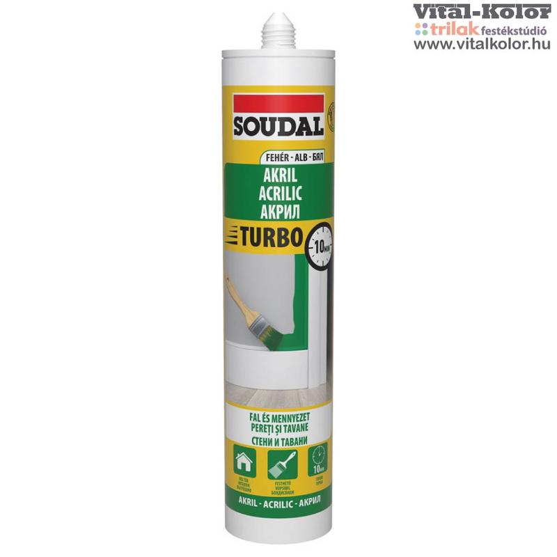 Soudal akril turbo festhető fehér tömítő 280ml