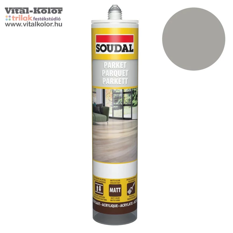 Soudal parketta tömítő világosszürke 290ml