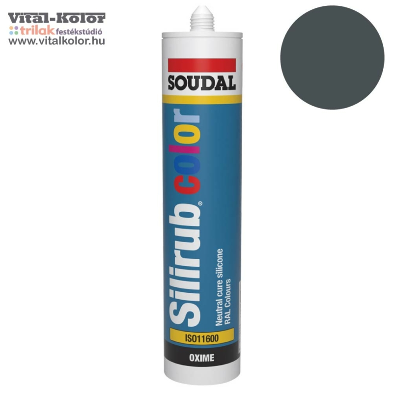 Soudal Silirub Color neutrális szilikon RAL 7016 300 ml