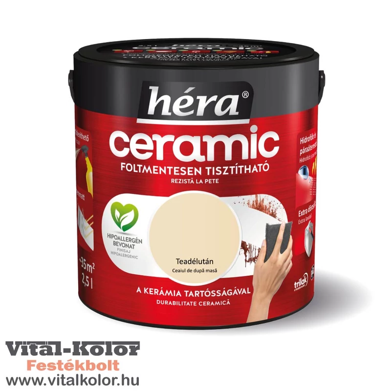 Héra Ceramic mosható beltéri falfesték teadélután 2.5l