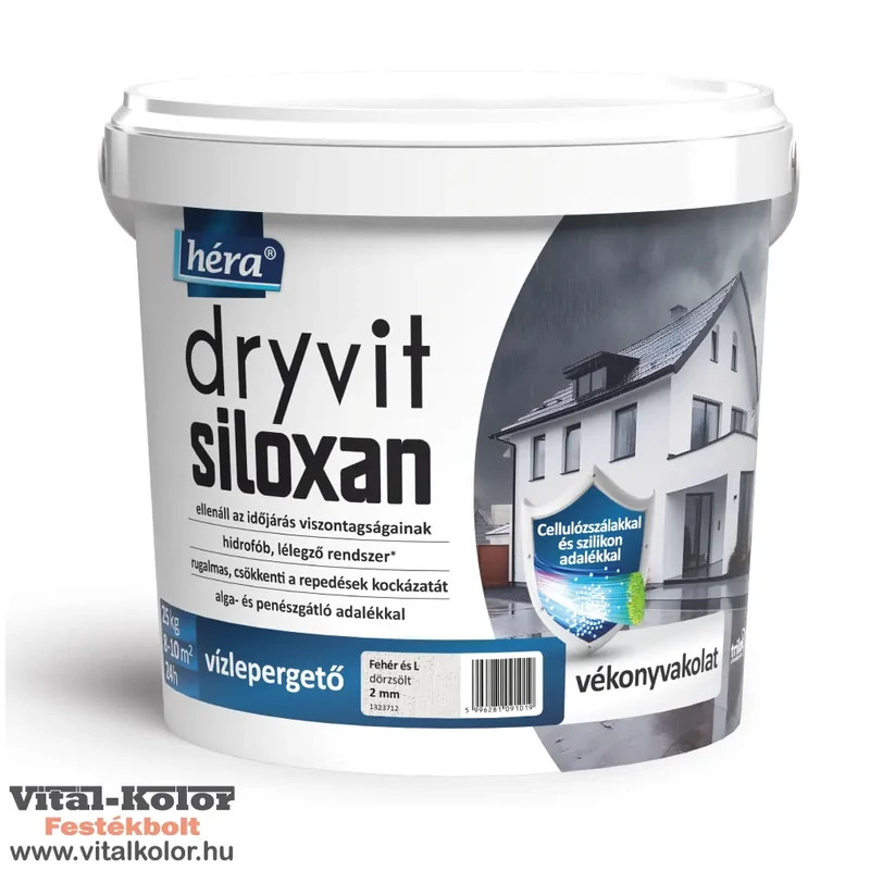 Dryvit 2mm-es dörzsölt struktúrájú fehér vékonyvakolat 25kg