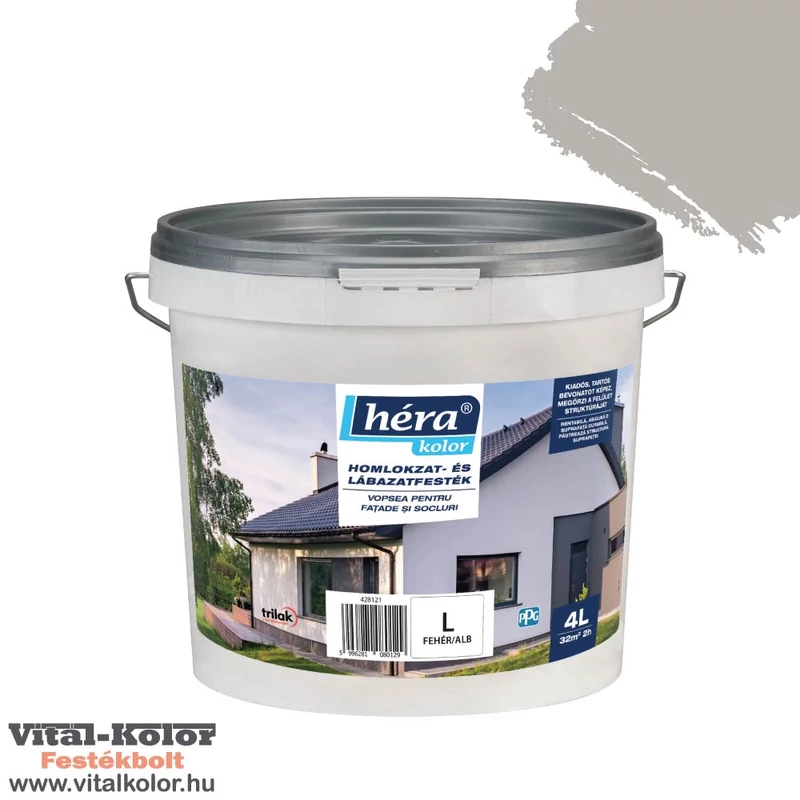 Héra lábazatfesték szürke 4l