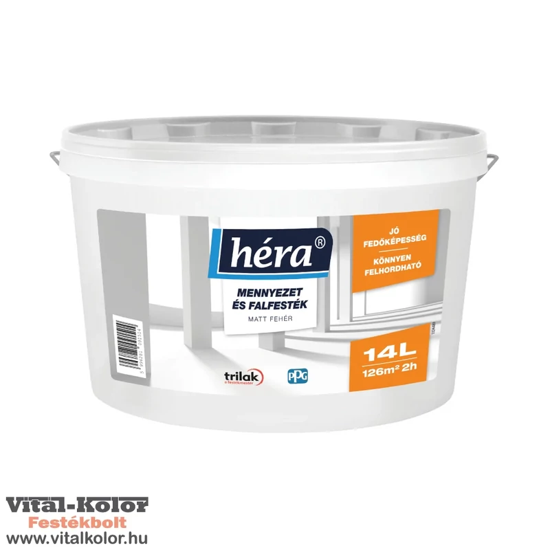 Héra Diszperzit mennyezetfesték fehér 14l