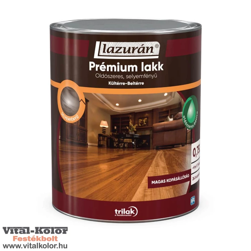 Lazurán Prémium lakk selyemfényű 0.75l