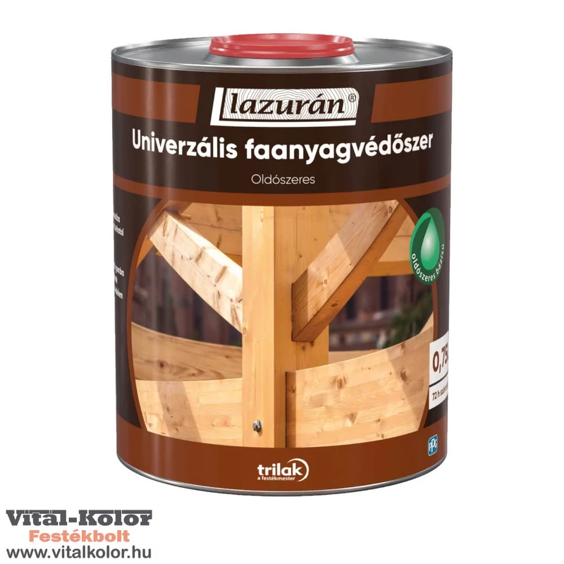 Lazurán Univerzális oldószeres faanyagvédőszer 0,75l