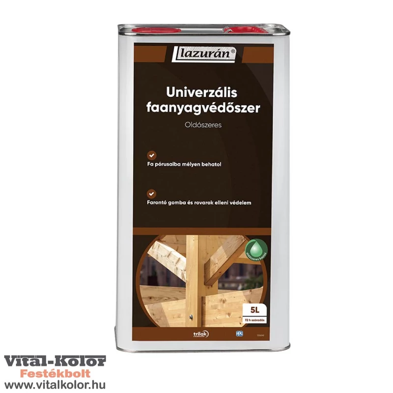 Lazurán Univerzális oldószeres faanyagvédőszer 5l