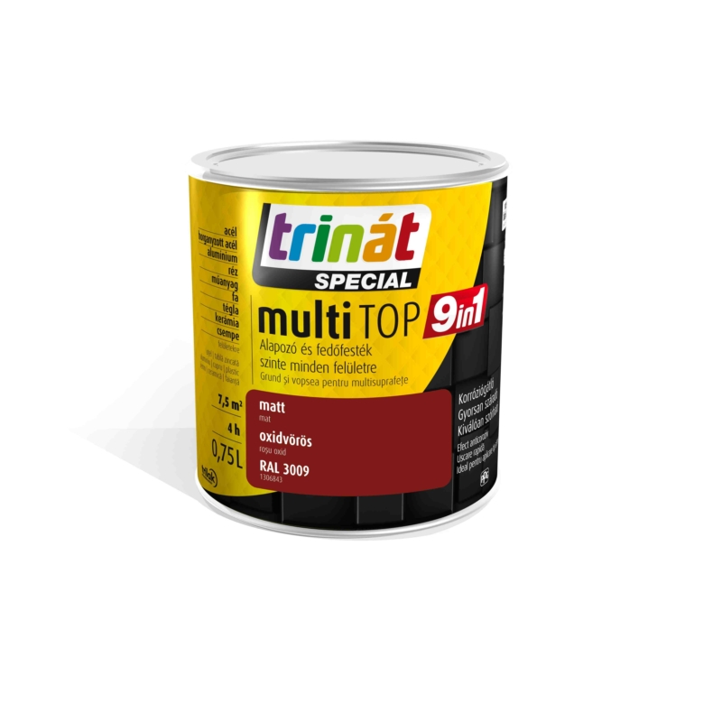 Trinát special multitop 9in1 univerzális, szinte mindent felületre alkalmas 0,75 Literes oxivörös színű festék