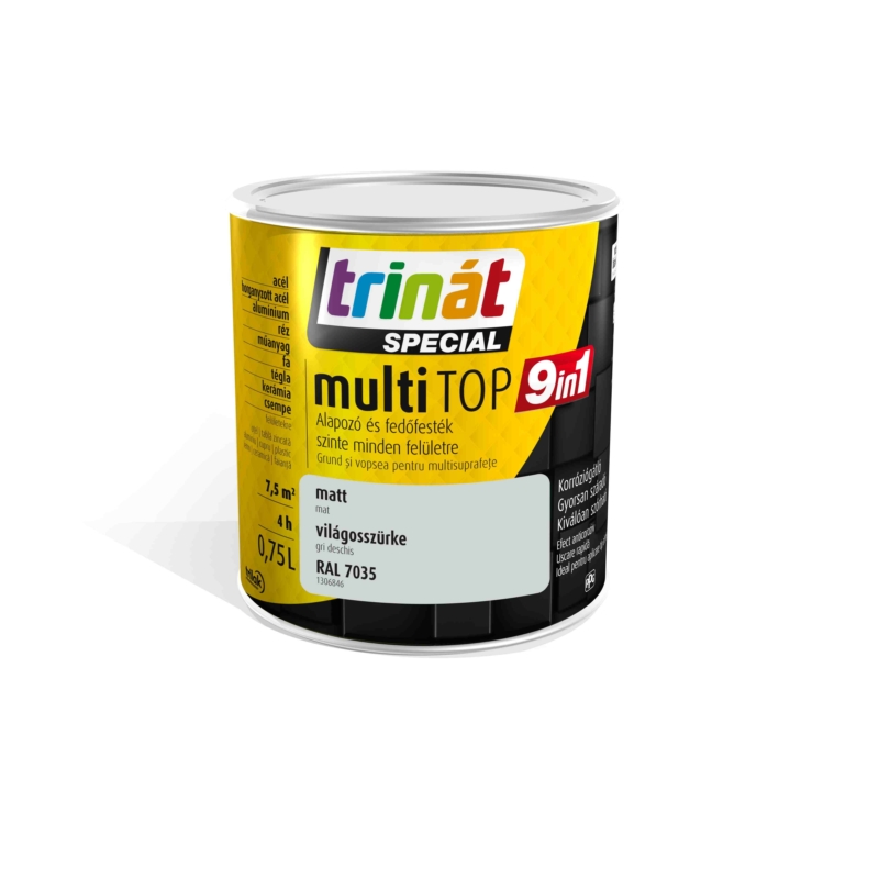 Trinát special multitop 9in1 univerzális, szinte mindent felületre alkalmas 0,75 Literes világosszürke színű festék