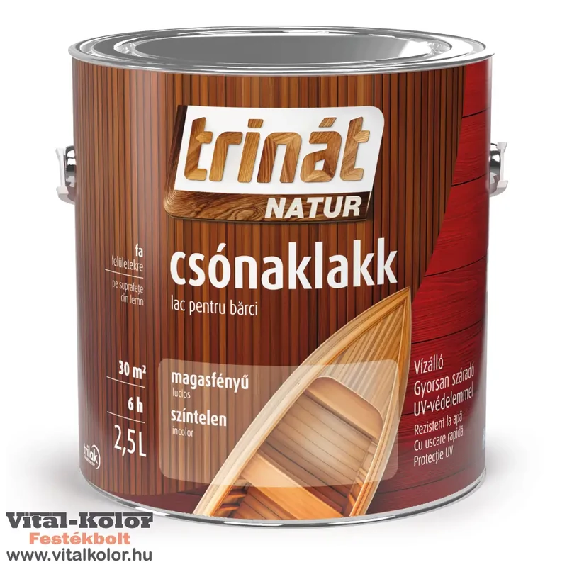 Trinát csónaklakk magasfényű 2.5L