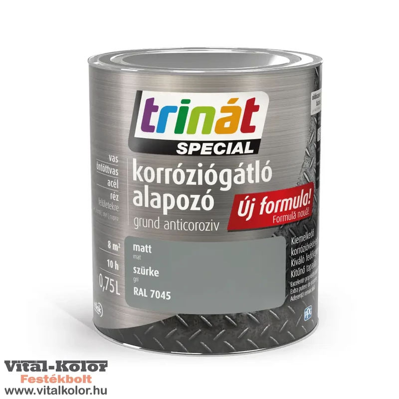 Trinát korróziógátló alapozó szürke RAL7045 1l